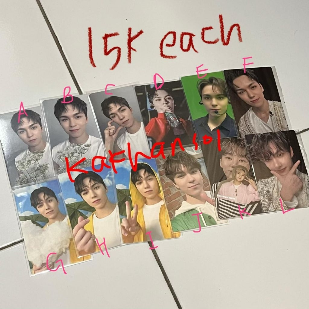 SEVENTEEN CLEARANCE SALE PHOTOCARDS VERNON DOKYEOM JEONGHAN YIZHIYU