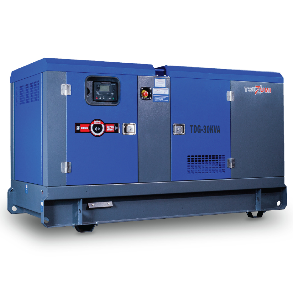 Genset 24.000 Watt Diesel Silent Solar 3 Phase 4 Silinder TDG30KVA TSUZUMI