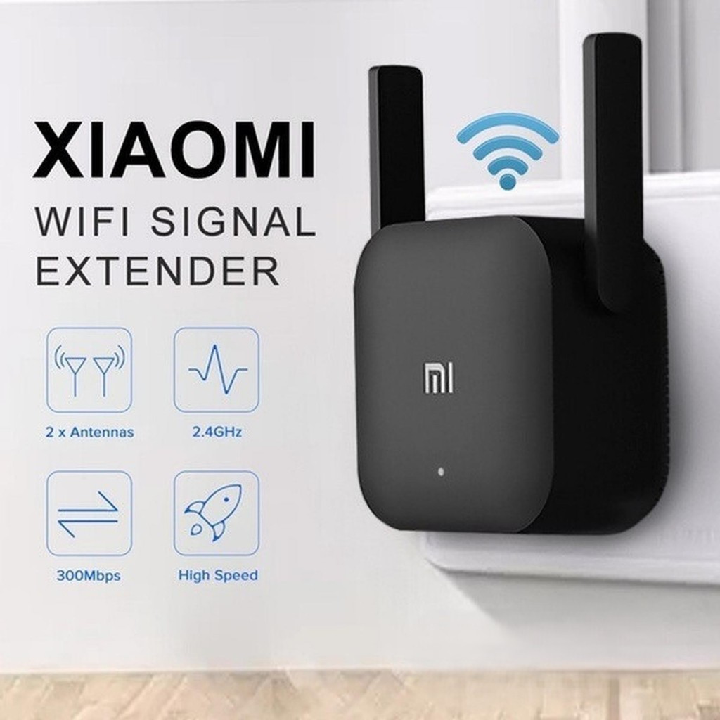 Xiaomi Wifi Range Extender Pro 300Mbps 2antena Penguat Signal Repeater
