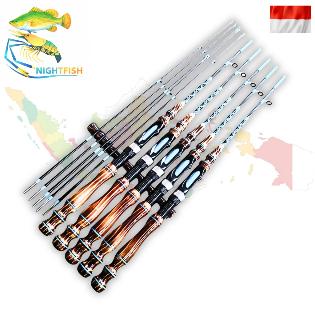 pancing udang dengan gagang jati belanda salai