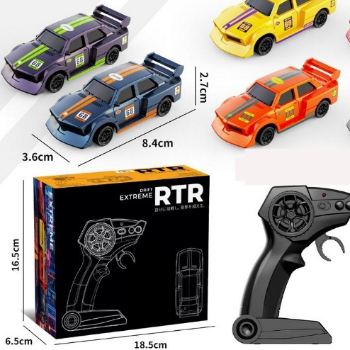 RC DRIFT MINI DESKTOP SKALA 1:64 RACE CAR 4WD BISA DRIFT