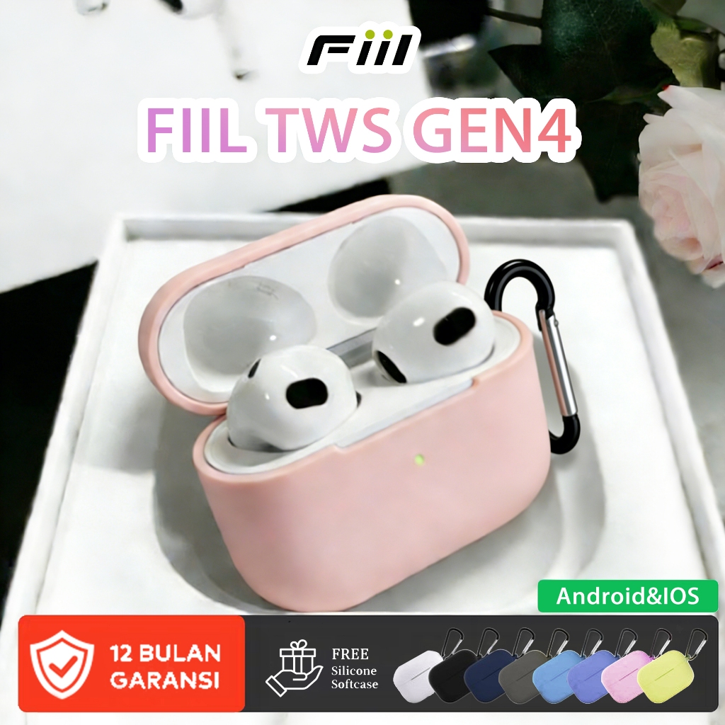 FIIL TWS Pods Gen4 Earphone Bluetooth Headset Bluetooth Wireless Earbuds Super Bass dengan Audio Spa