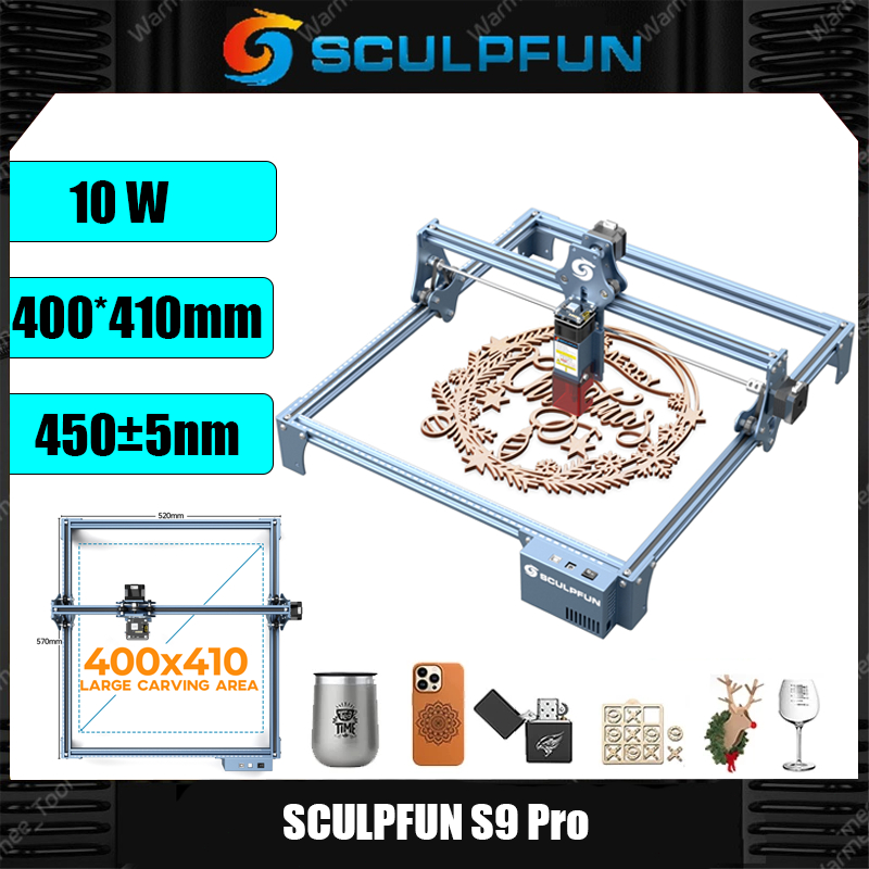 Mesin Laser Cutting Acrylic SCULPFUN S9 Pro Laser Engraver 5W Mesin Ukiran Laser DIY Printer