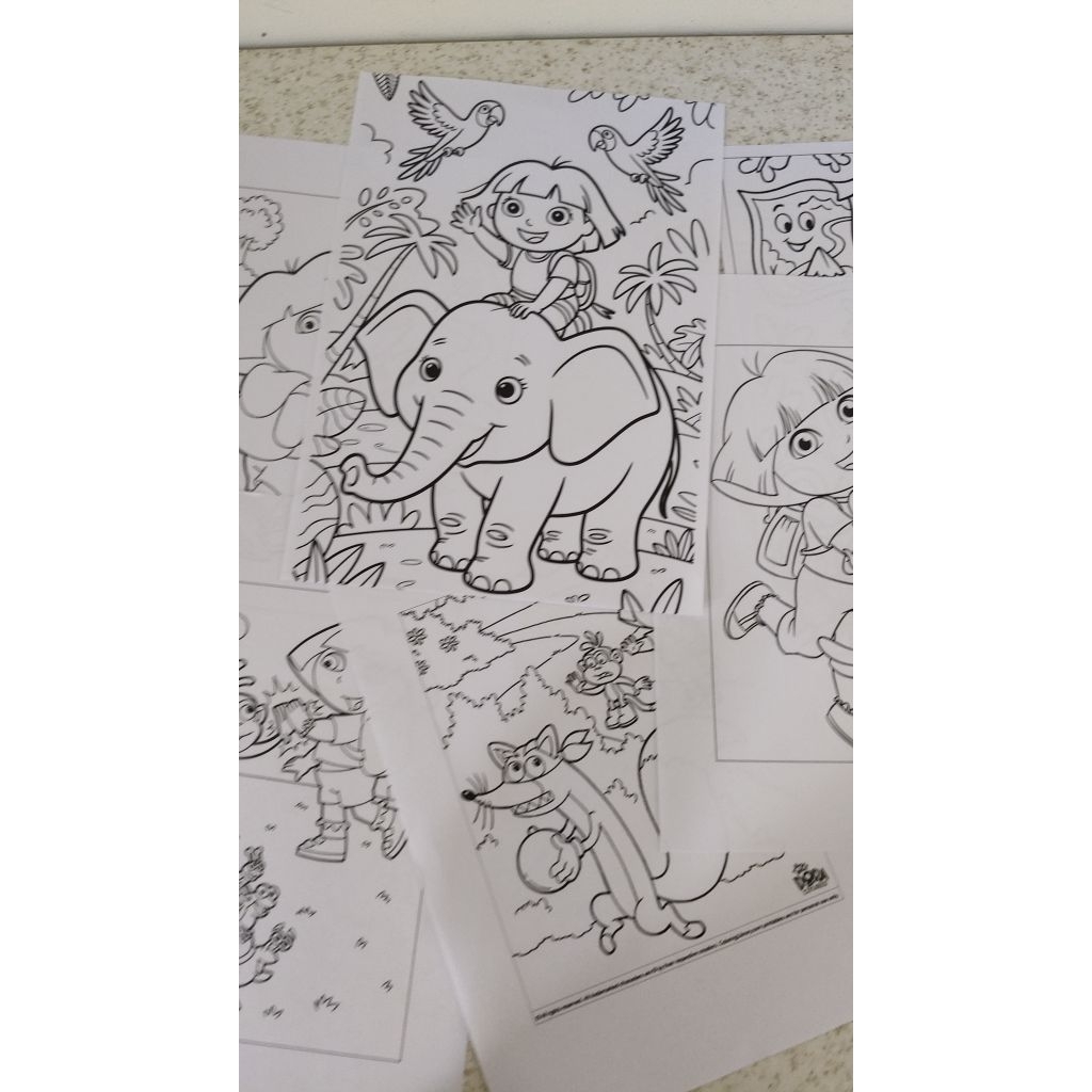 Lembar Mewarnai Dora the explorer