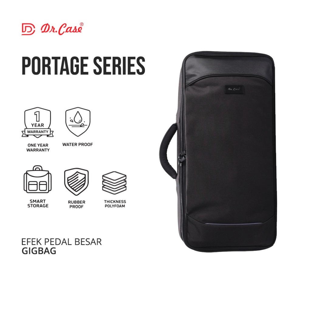 DR.CASE - Tas Efek - Gigbag Efek Portage 2.0 Black - Size Besar