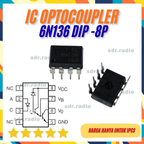 6N136 6N 136 6n136 6n 136 Optocoupler Opto-isolator Isolators DIP-8PIN