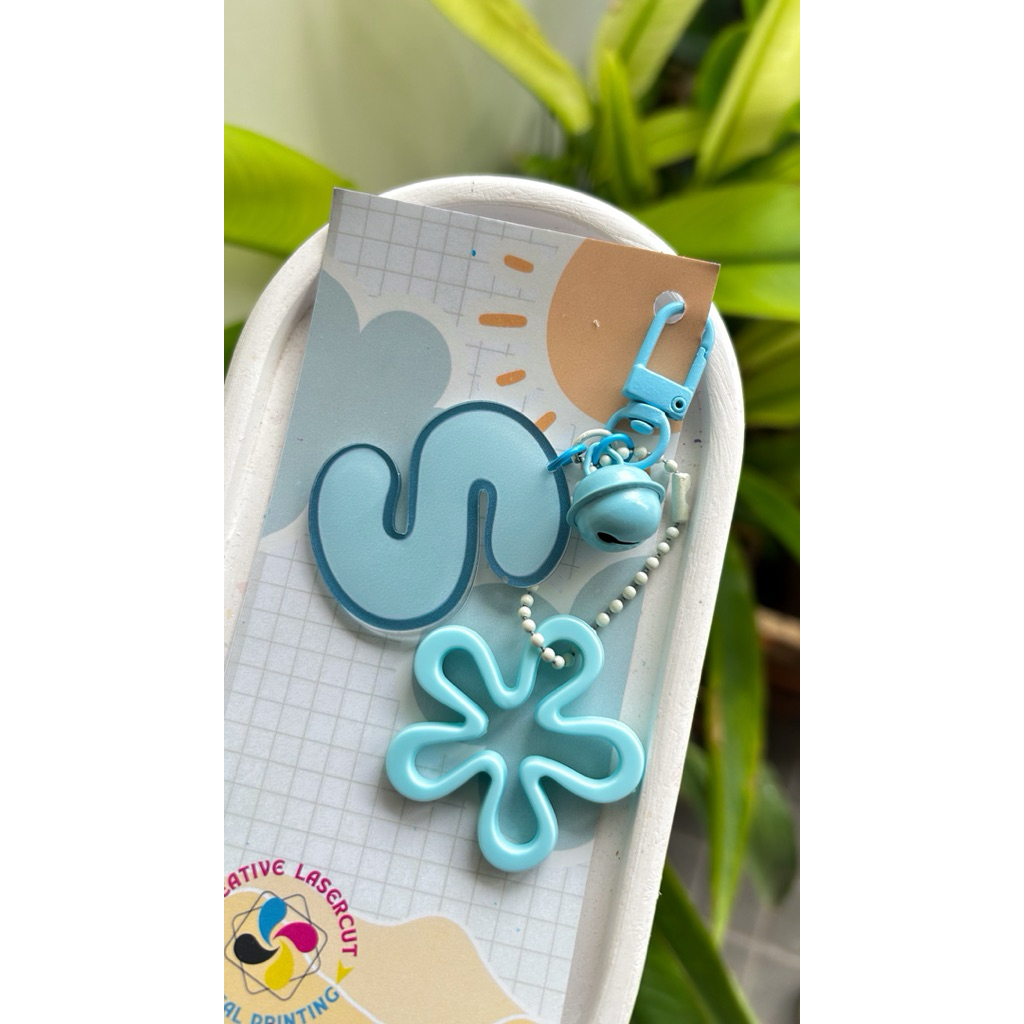 INISIAL KEYCHAIN | GANTUNGAN KUNCI INISIAL | INISIAL AKRILIK | GANTUNGAN KUNCI LUCU | GANTUNGAN KUNC