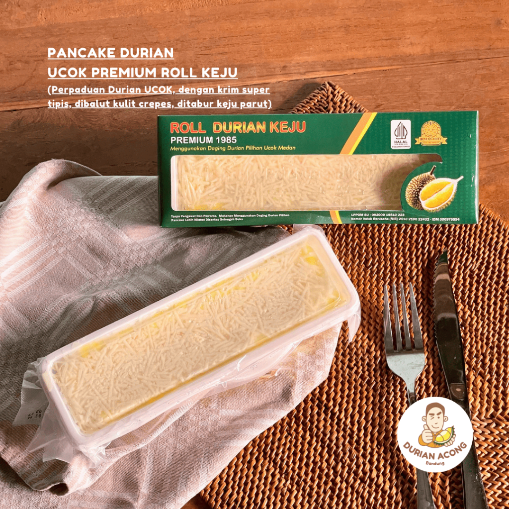 Pancake Durian UCOK PREMIUM ROLL KEJU - Pancake Durian - Durian Medan Ucok