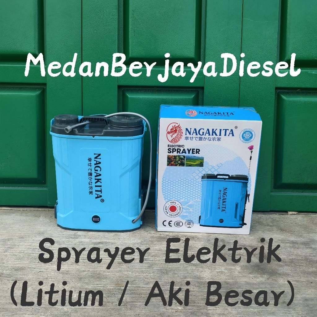 Mesin Sprayer Semprot Hama Elektrik 20Liter Litium / Baterai Besar 12Volt10AH 12Volt15AH NAGAKITA Me