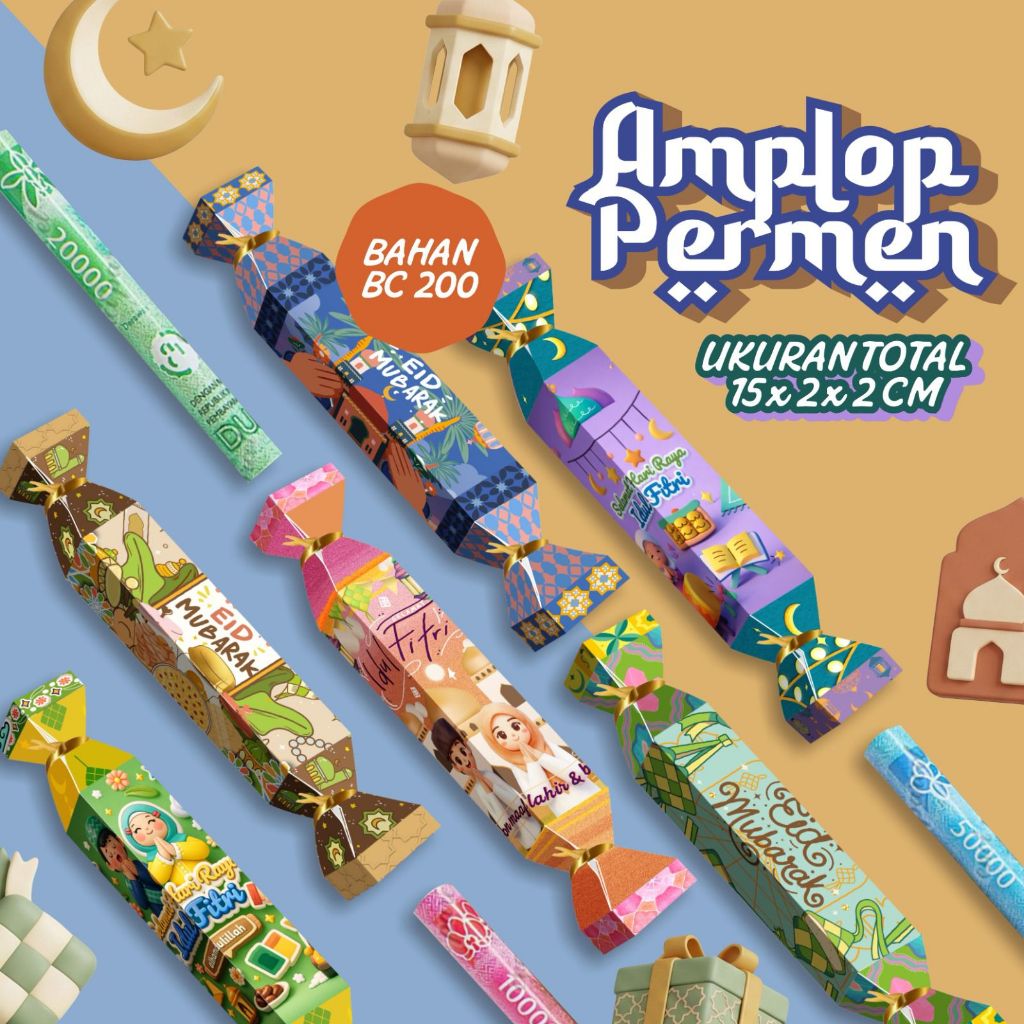 AMPLOP LEBARAN PERMEN | AMPLOP BENTUK PERMEN | AMPLOP BENTUK | AMPLOP UNIK