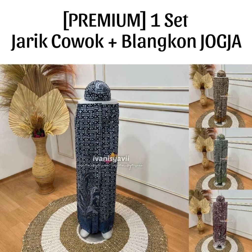 [PREMIUM] JARIK COWOK + BLANGKON JOGJA • Motif Batik Alusan | ~Jbj prem
