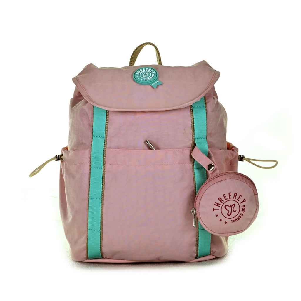 Threerey - Tas mini Backpack Sekolah Kuliah - Tas Ransel serut wanita  Water Repellent AVELINE TA901