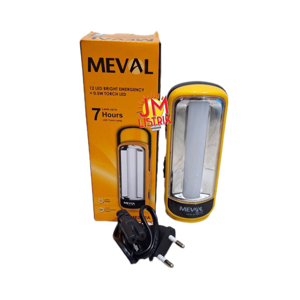 Lampu Emergency + Senter Meval 12 Led Lampu Darurat