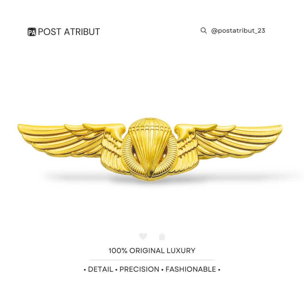 100% LUXURY Brevet Para Dasar TNI AU / Wing Para Dasar Angkatan Udara / Atribut TNI / Brevet atau Pi