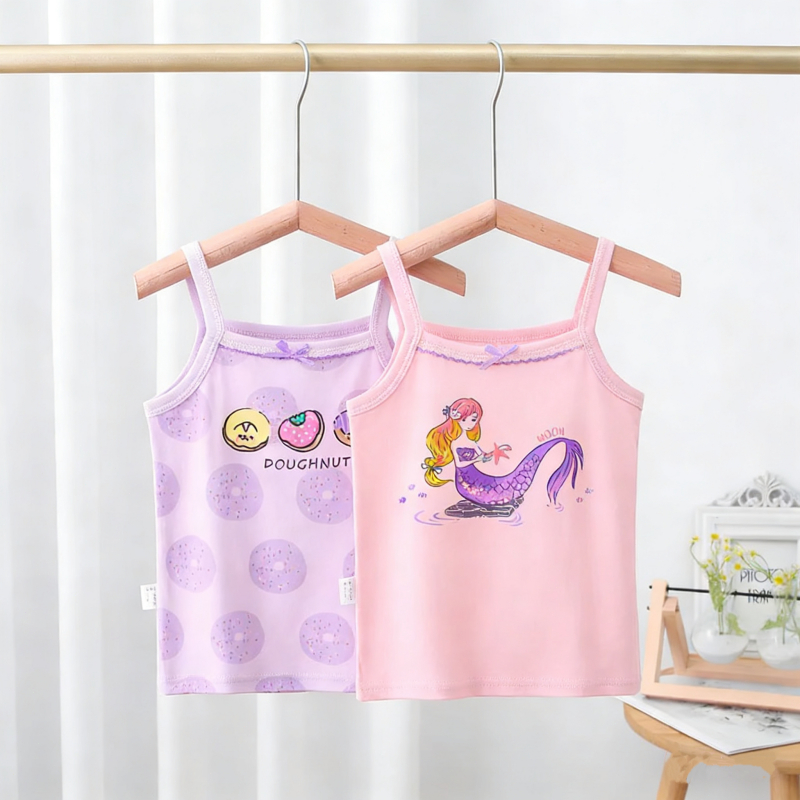 2PAS ATASAN TANKTOP ANAK PEREMPUAN TALI KECIL SINGLET KIDS GIRL SERIES /PUTRI DUYUNG KAMISOL/CERI KA