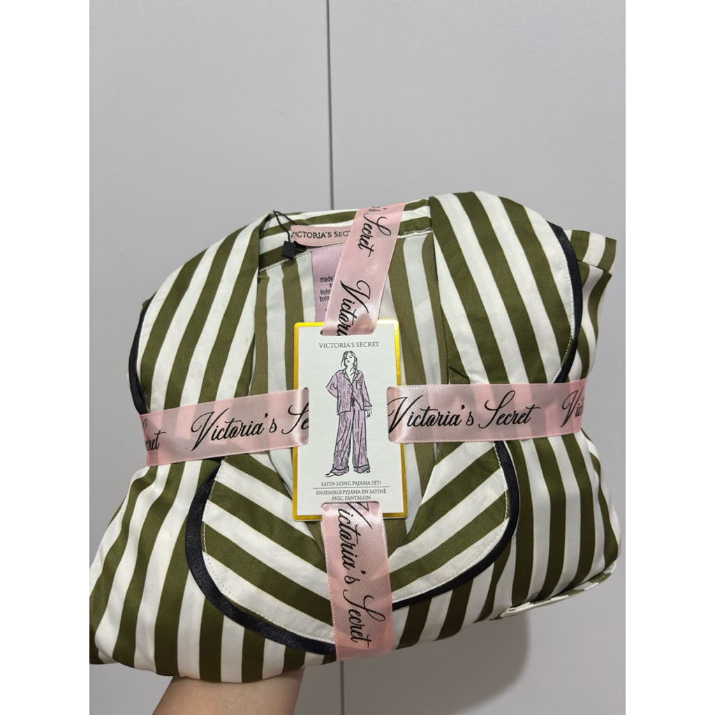 Pajamas VS Stripe Green ( tangan pendek )