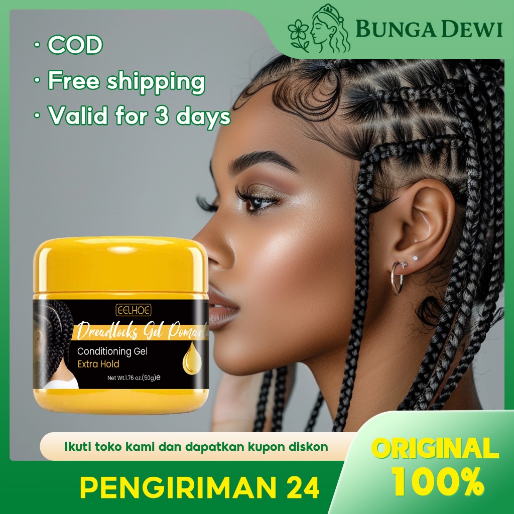 EELHOE Hold Braiding Gel 50g Dreadlock Styling Gel Prevent Hair Breakage Reduce Hair Damage Hair Wax