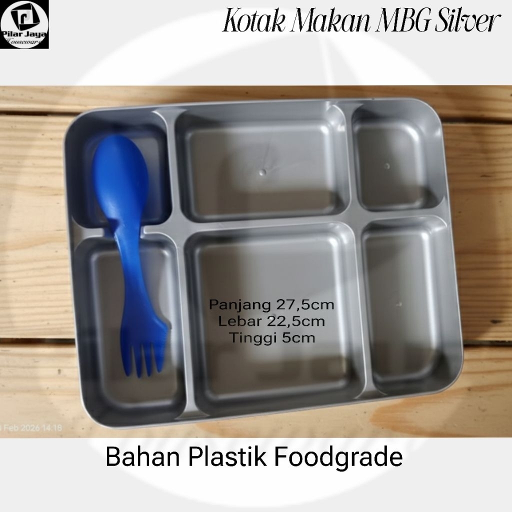 (3pcs/6pcs/12pcs) Kotak Makan MBG /Kotak Makan 850ml (2sekat)/ Tepak makan / Ompreng / Lunchbox