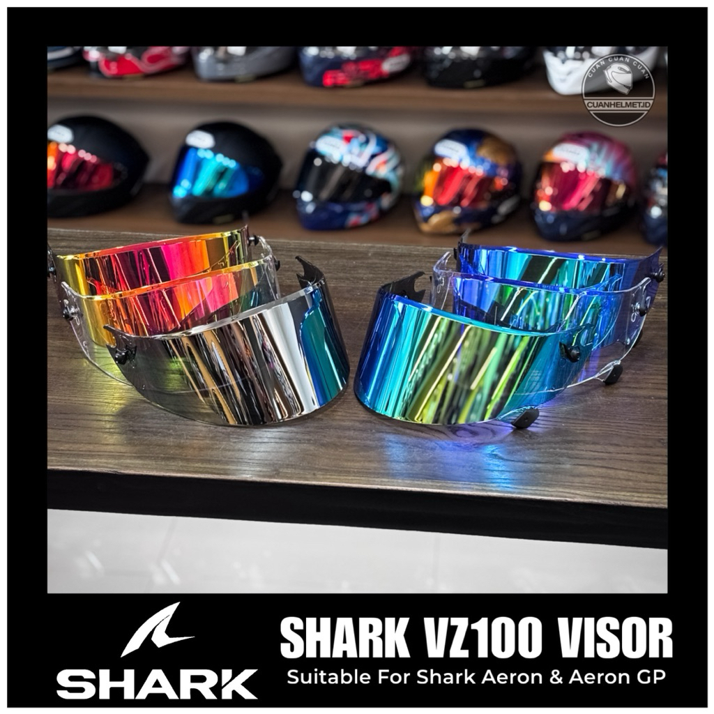 VISOR SHOEI SHARK VZ100 AFTERMARKET FOR SHARK AERON GP, AERON, RACE R PRO GP, RACE R PRO
