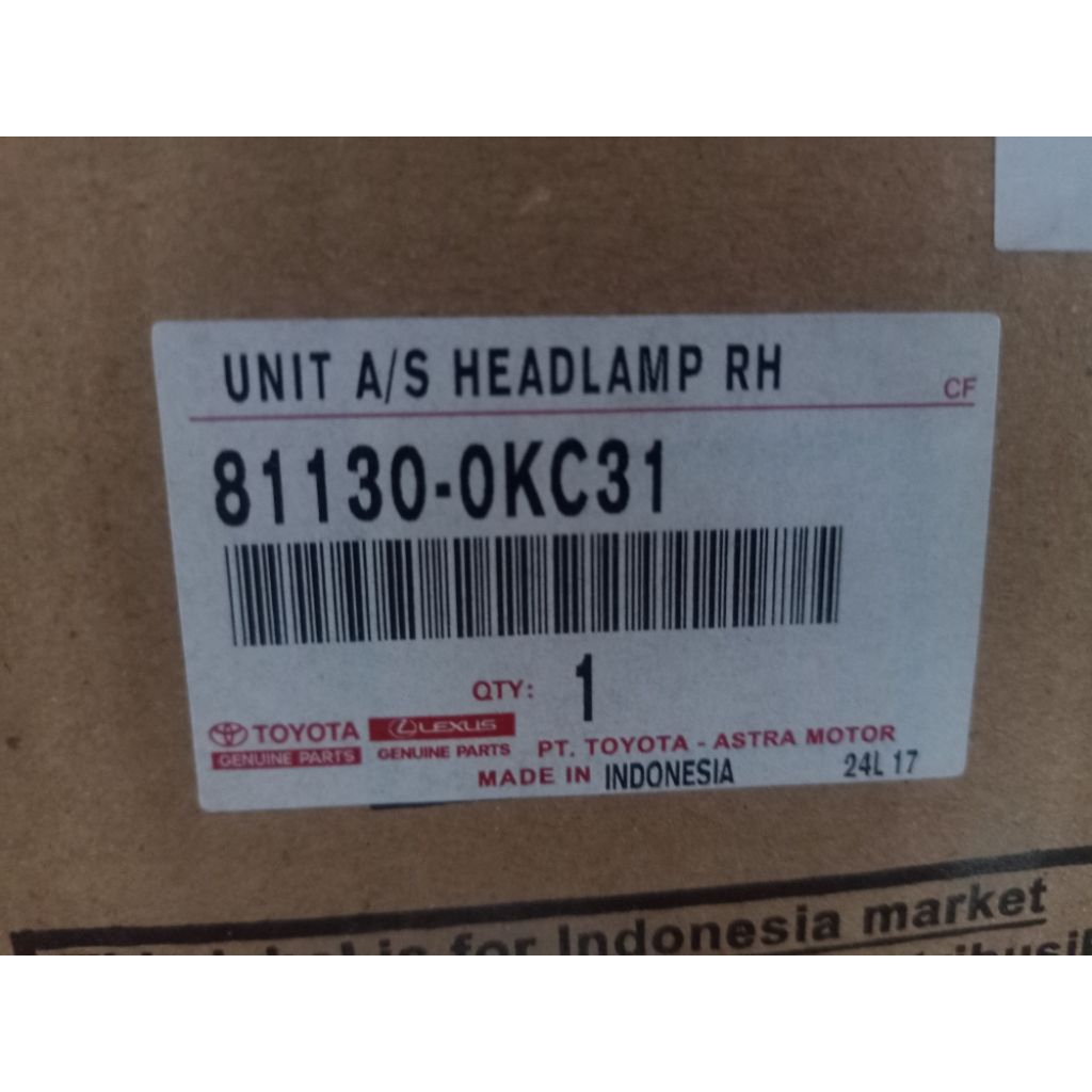 headlamp kanan Innova venturer