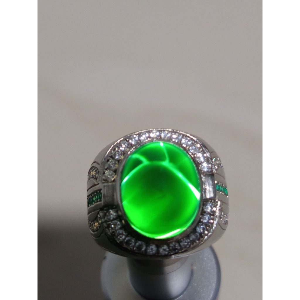 CINCIN BATU AKIK GULAU KURA TALI PUTIH