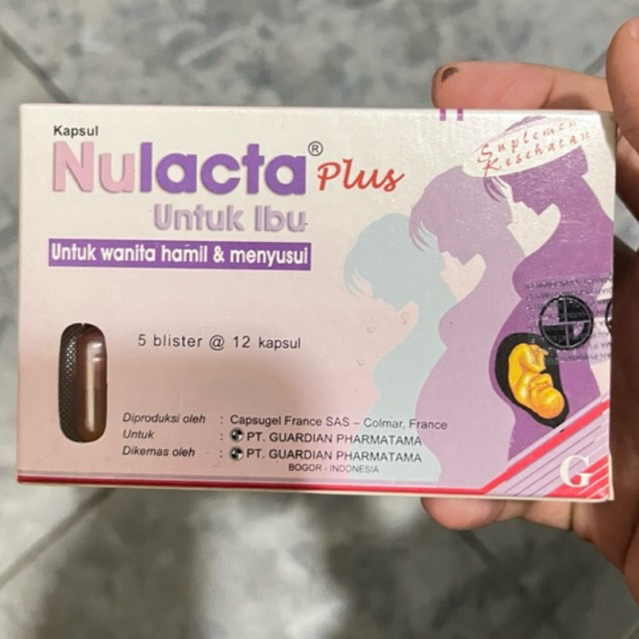 Nulacta Plus 1 Box @5 Strip @12 Kapsul Untuk Ibu Hamil & Menyusui