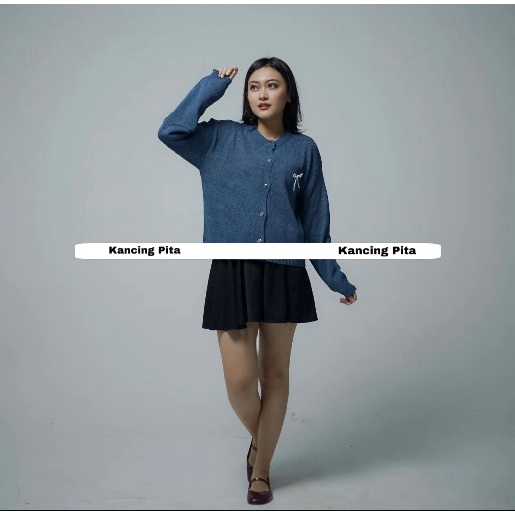 sweater rajut kancing pita sweater rajut wanita pita