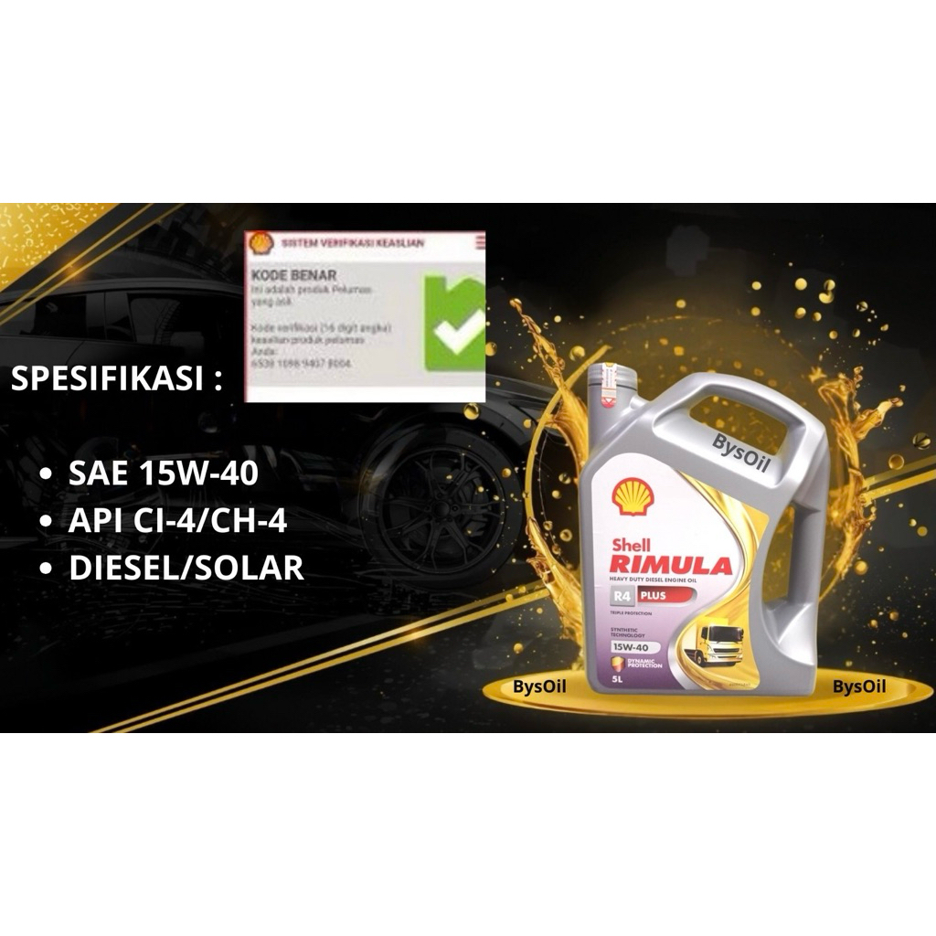 OLI MESIN RIMULA R4 PLUS 5LITER DIESEL/SOLAR