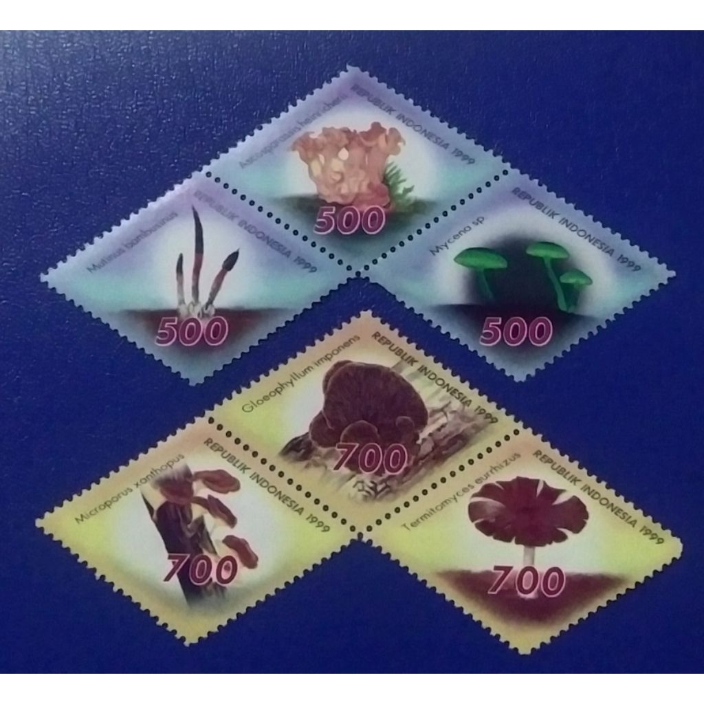 Prangko Lawas Indonesia Seri JAMUR 1999