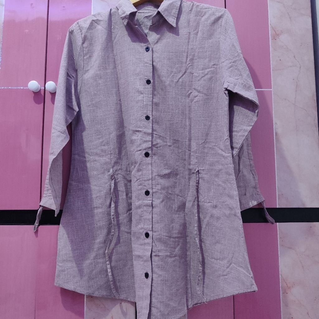 Baju tunik kotak kotak syantik