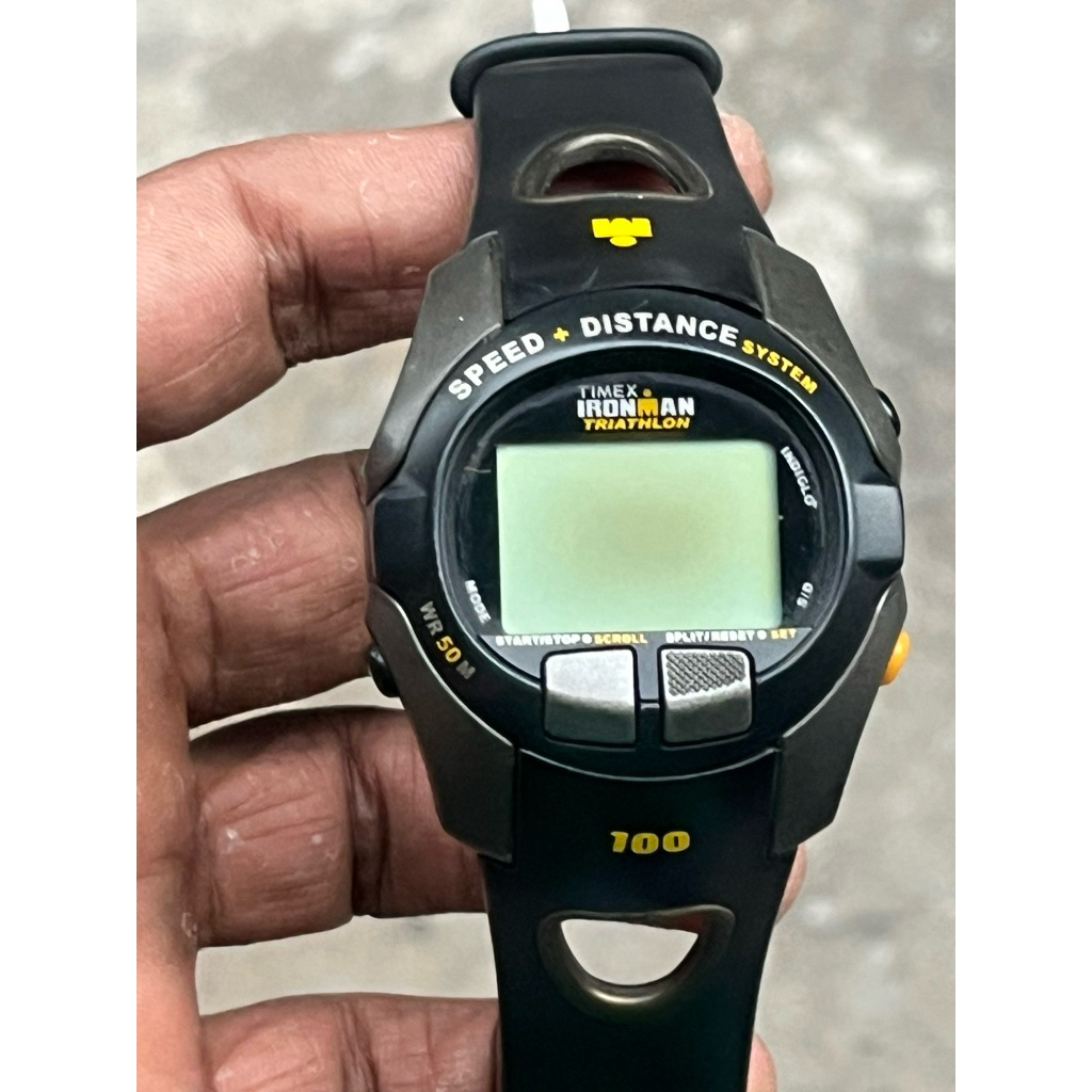 Jam Tangan Vintage Timex Ironman Triathlon Speed + Distance System Original - Rare
