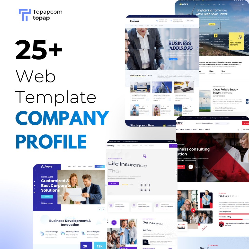 25 Template Company Profile Profesional Premium HTML