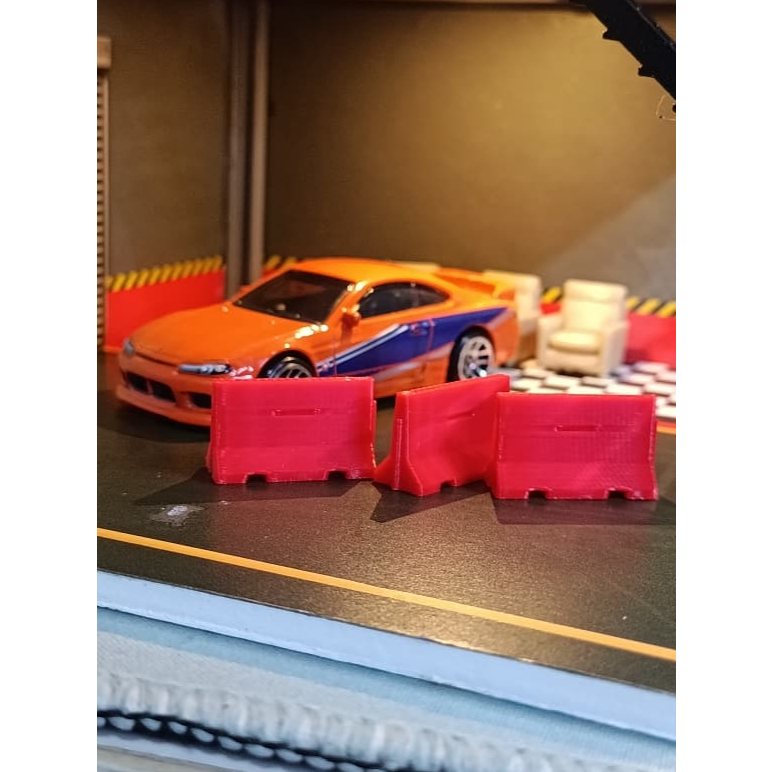 Asesories Diorama Pembatas Jalan Skala 1:64