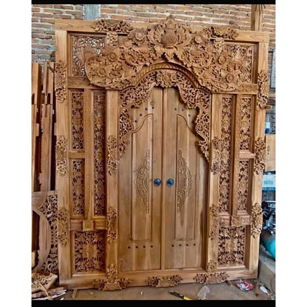 still bali ukir pintu daun bunga