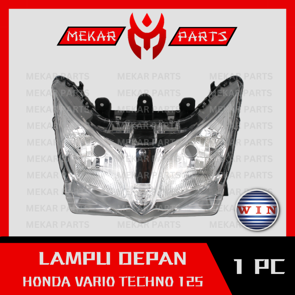 MEKAR-PARTS/WIN-LAMPU-DEPAN/REFLEKTOR/HEADLAMP/HEADLIGHT/MOTOR/HONDA/VARIO-TECHNO-125/2012-2014/KZR/