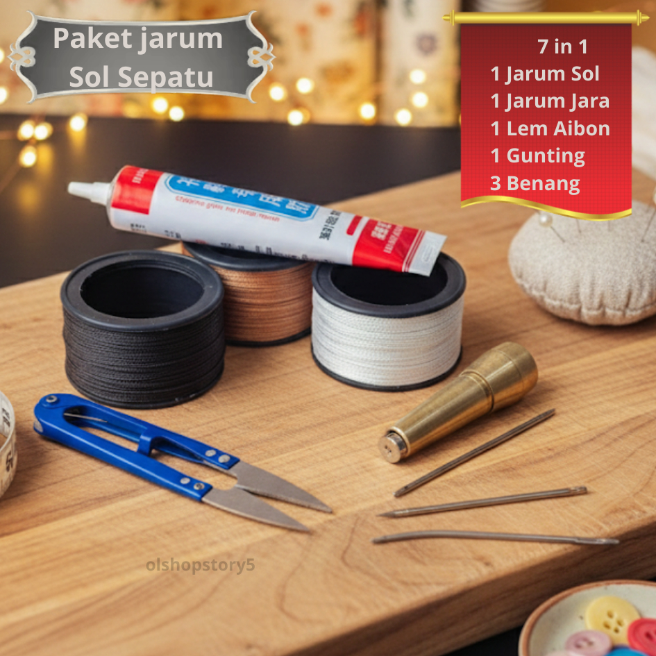 Paket Lengkap Jarum Sol Peralatan Sol Sepatu Dan Sandal D1