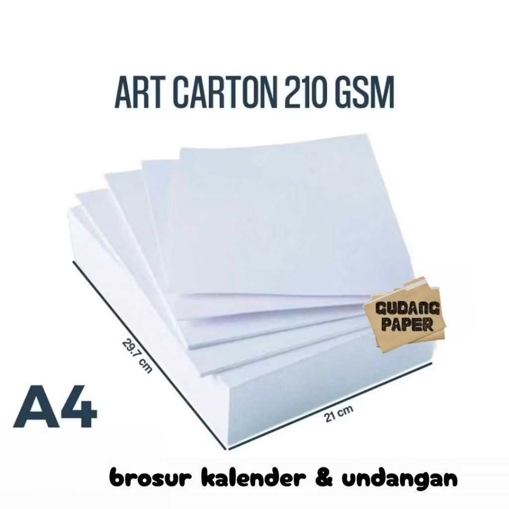 Art Carton 210 gsm A4 isi 100 Lembar / Kertas Art Carton 210 Gsm A4