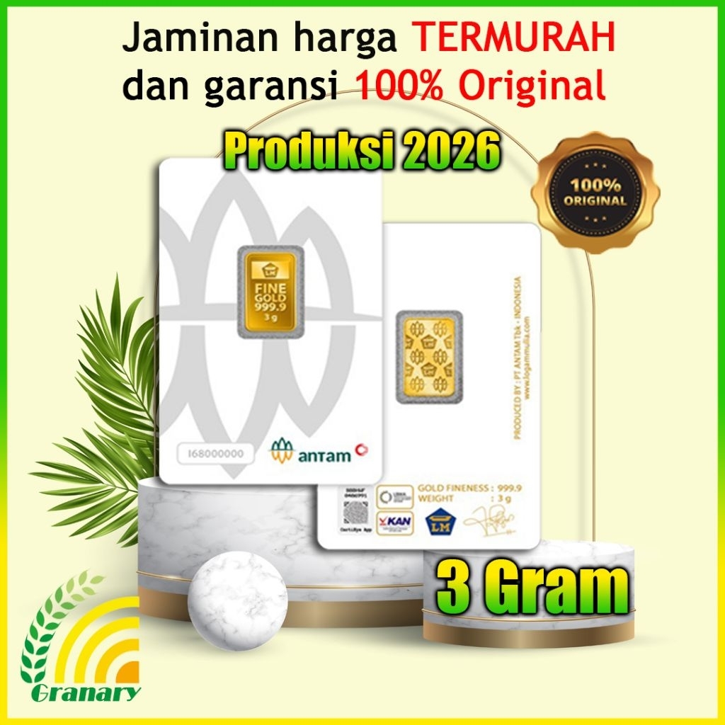 LM EMAS ANTAM 3 GRAM, LOGAM MULIA TERBARU