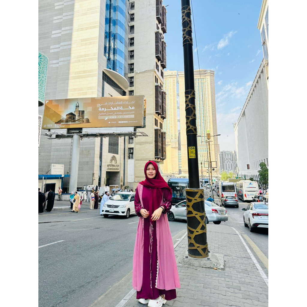 DAILY DRESS BORDIR OSMA BURGUNDY SERIES BY FAREECHA_GAMIS TENUN TERBARU_GAMIS BORDIR TERBARU