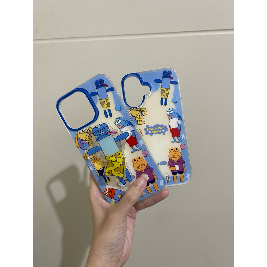 [RealPict]Case iPhone SpongeBob Casing Ponsel Ikan Badut Penghuni Bikini Bottom untuk iPhone 11 13 1