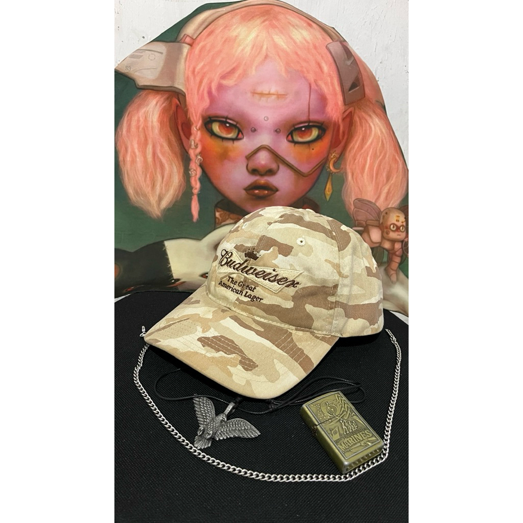 Budweiser Camo Vtg Hat