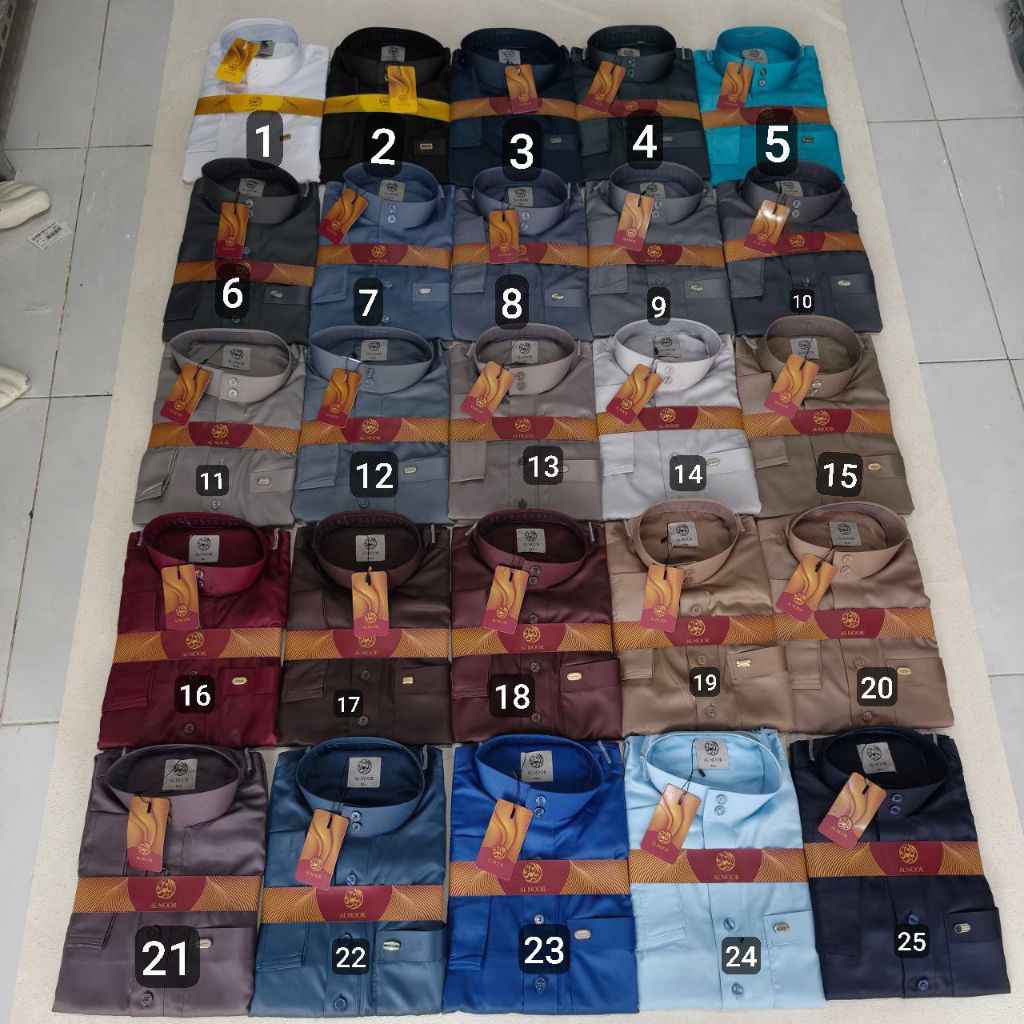[BISA COD] JUBAH SAUDI AL NOOR BASSIC POLOS DEWASA POLYESTER MENGKILAP NON MANSET  SLIMFIT