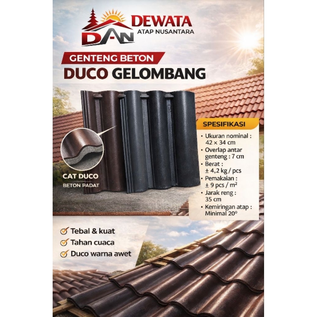 genteng beton garuda duco