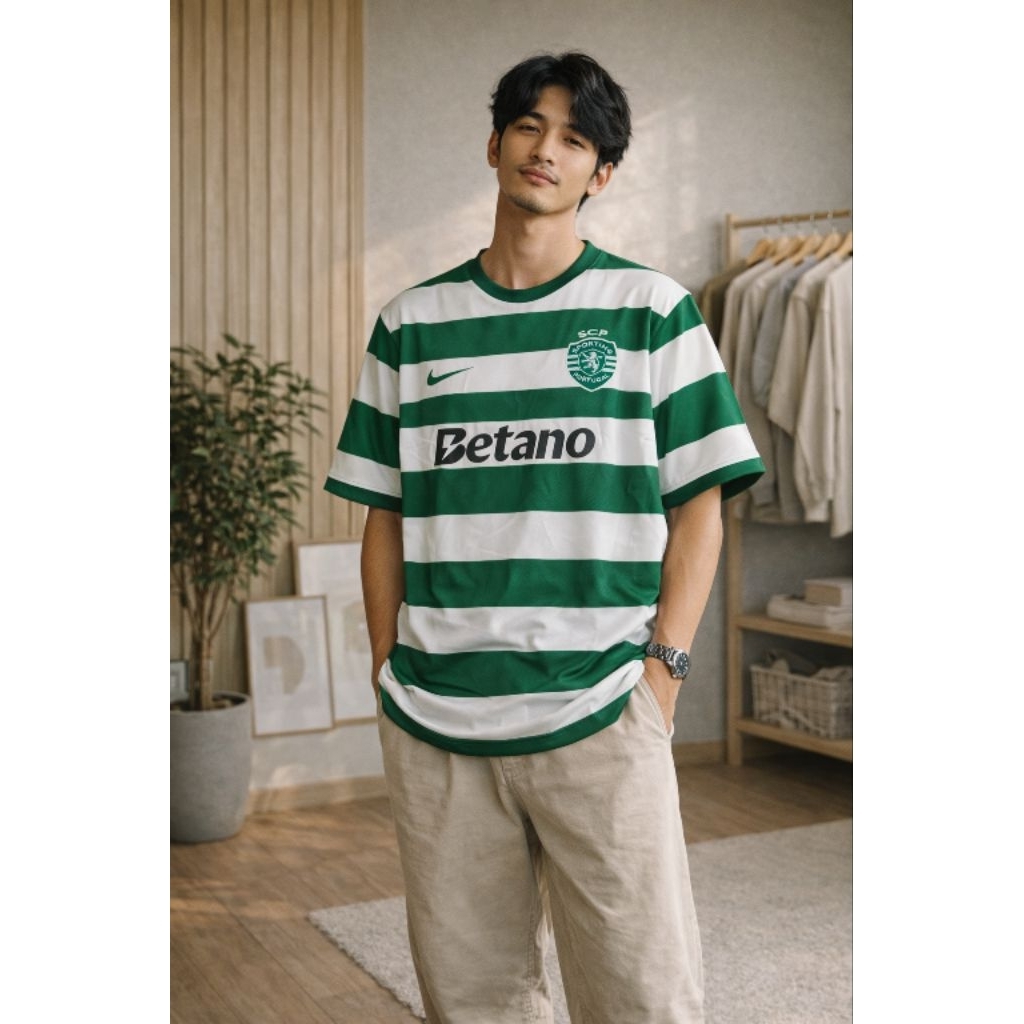 Jersey Bola Sporting Lisbon Home 25/26 Grade Ori AAA++ Quality