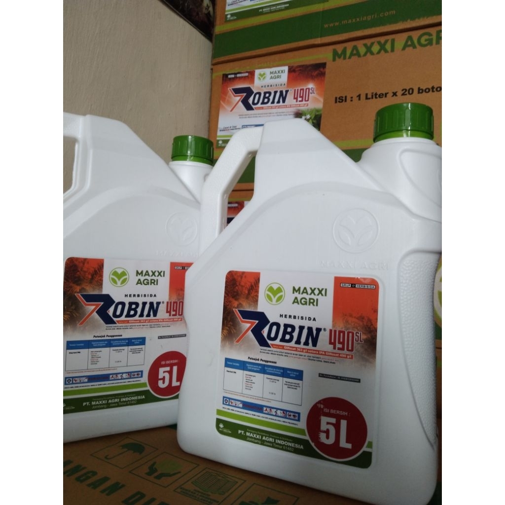 Herbisida glisofat Robin 490 SL kemasan 5 Liter