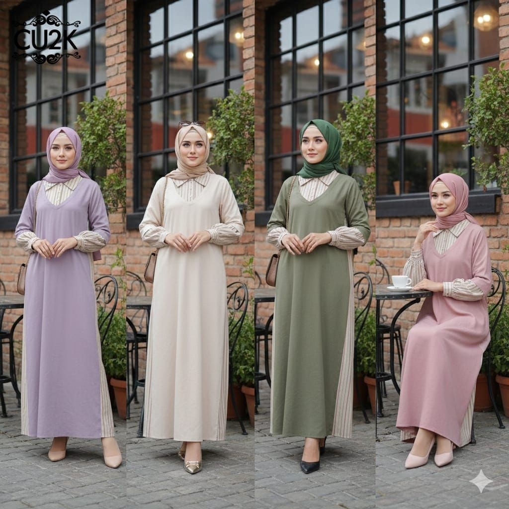 CU2K GAMIS SALSABILAH | MIDI DRESS SALSABILAH | GAMIS CU2K ORIGINAL