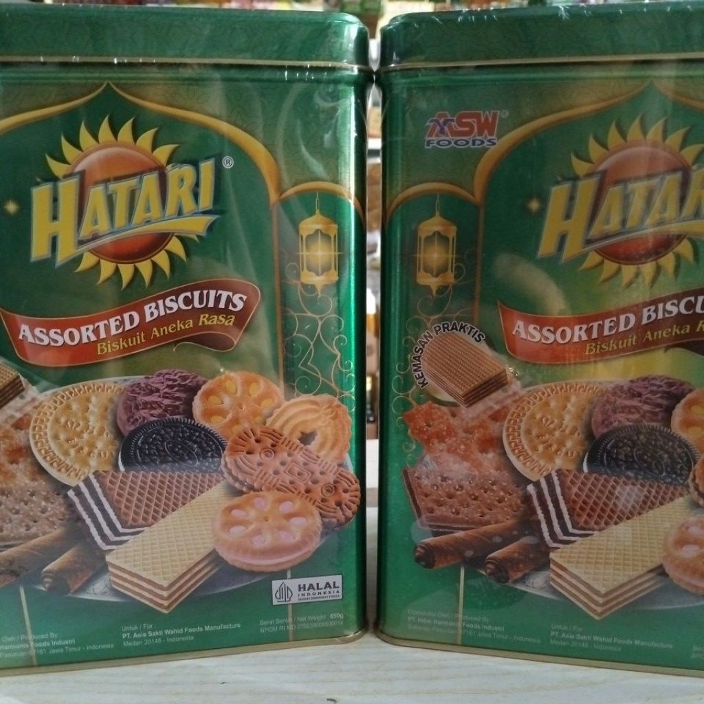 Hatari biskuit aneka rasa kaleng kotak isi 650 gram