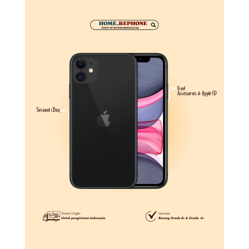 IPHONE 11 64GB 128GB 256GB FULLSET | SECOND IBOX
