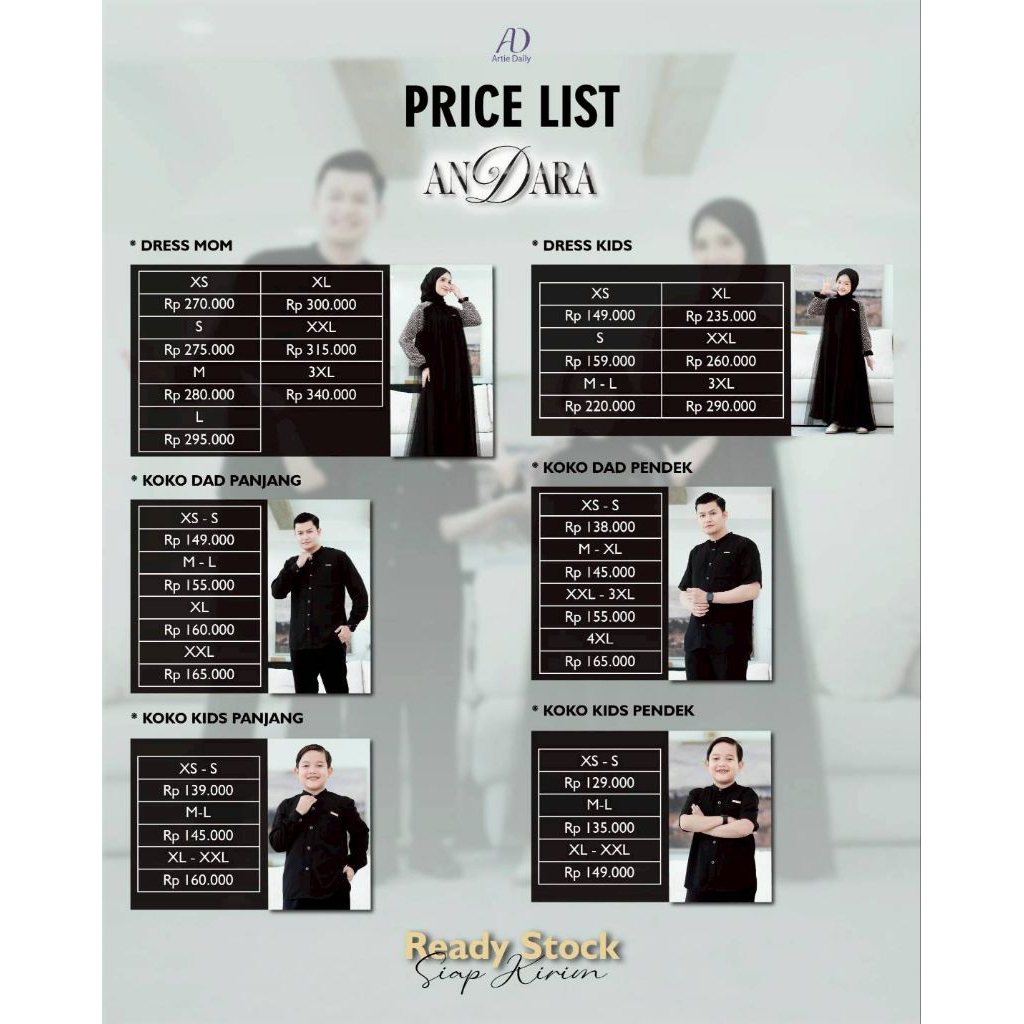 SARIMBIT ANDARA BY ARTIE DAILY OPEN ORDER