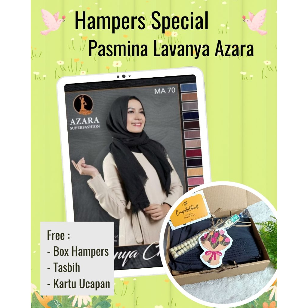 Aelsafa Hijab PASMINA CRINKLE | Pasmina Lavanya by Azara Free Tasbih